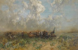 The Rout by Alberto Pasini Oil Painting