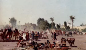 The Traders by Alberto Pasini - Oil Painting Reproduction