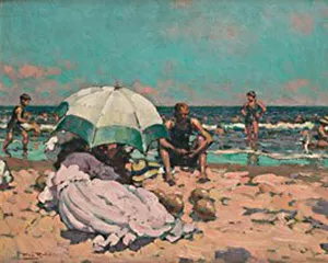 Dia de Playa by Alberto Pla y Rubio - Oil Painting Reproduction
