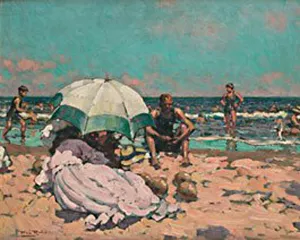 Dia de Playa Oil painting by Alberto Pla y Rubio