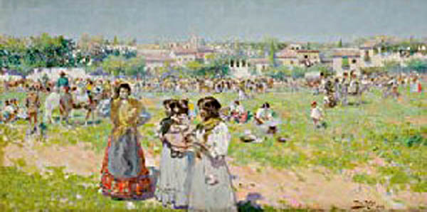 Fiesta en el Campo by Alberto Pla y Rubio - Hand-Painted Oil Painting Reproduction