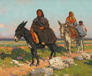 Por el Camino Oil painting by Alberto Pla y Rubio