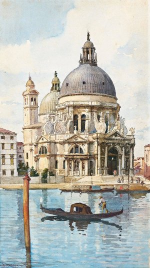 Santa Maria Della Salute by Alberto Prosdocimi Oil Painting