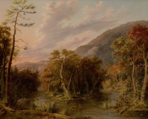 Round Top Mountain from the Shinglekill Falls by Albertus Del Orient Browere Oil Painting
