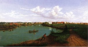 Stockton Oil painting by Albertus Del Orient Browere