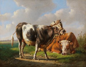 Der Angeber by Albertus Verhoesen Oil Painting