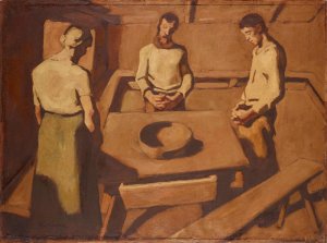 Das Tischgebet by Albin Egger Lienz Oil Painting