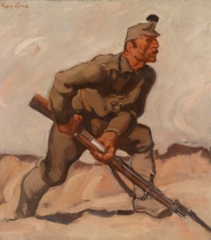 Kaiserschutze by Albin Egger Lienz Oil Painting