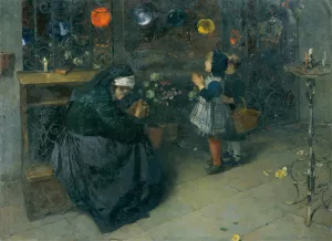 Karfreitag Oil painting by Albin Egger Lienz