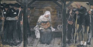 The Adoration by Albin Egger Lienz Oil Painting