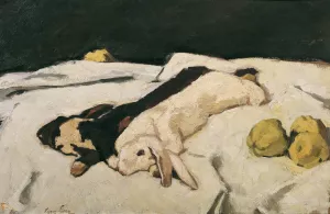 Tote Hasen Oil painting by Albin Egger Lienz