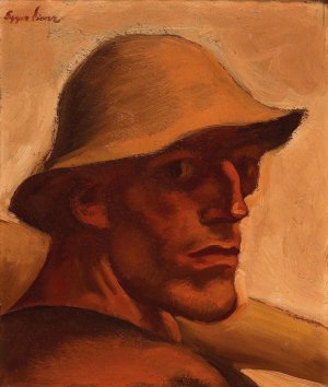 Totentanz Bauer by Albin Egger Lienz Oil Painting