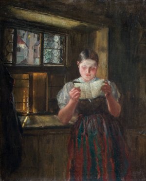Von Ihm by Albin Egger Lienz Oil Painting