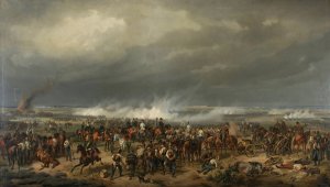 Die Schlacht bei Komorn by Albrecht Adam Oil Painting