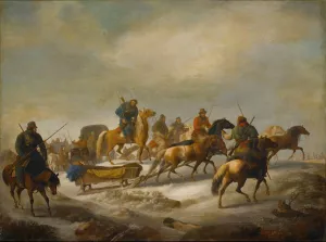 The Rescue Of Count Munnich by Albrecht Adam Oil Painting