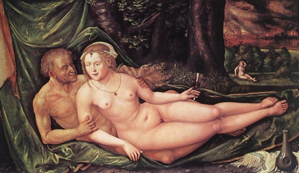 Lot and His Daughter by Albrecht Altdorfer - Hand-Painted Oil Painting Reproduction