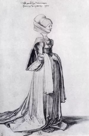 A Nuremberg Costume Study painting by Albrecht Duerer
