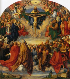 Adoration of the Trinity also known as Landaur Altar by Albrecht Duerer Oil Painting