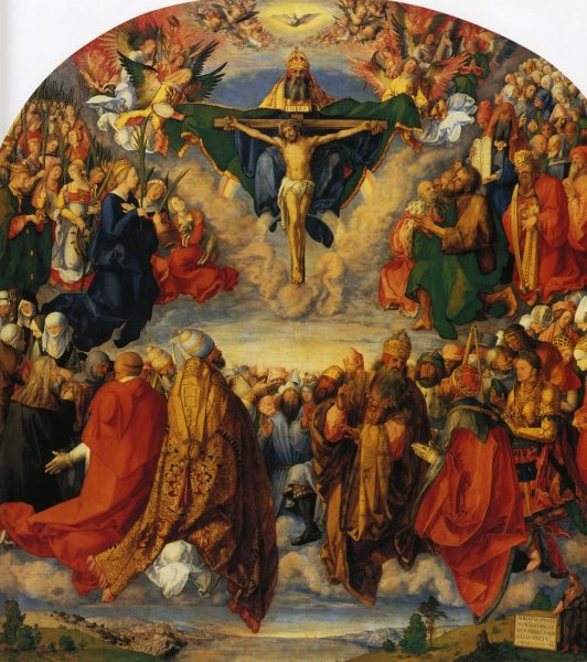 Main Product Photo of Adoration of the Trinity also known as Landaur Altar Painting by Albrecht Duerer
