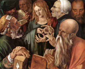 Christ amog the Doctors by Albrecht Duerer Oil Painting