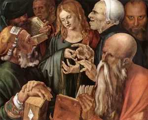 Christ amog the Doctors by Albrecht Duerer - Oil Painting Reproduction