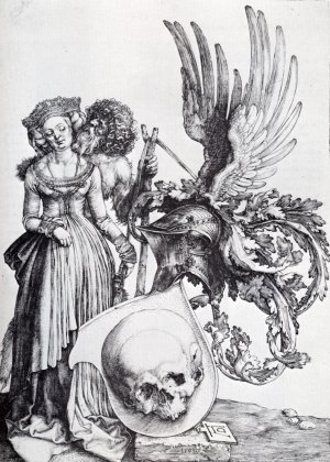 Coat-Of-Arms With A Skull Oil painting by Albrecht Duerer