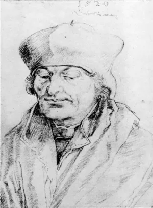 Desiderius Ersmus of Rotterdam painting by Albrecht Duerer