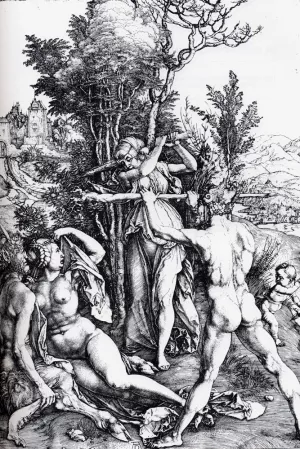 Hercules At The Crossroads painting by Albrecht Duerer