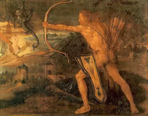 Hercules Kills the Symphalic Bird by Albrecht Duerer - Oil Painting Reproduction