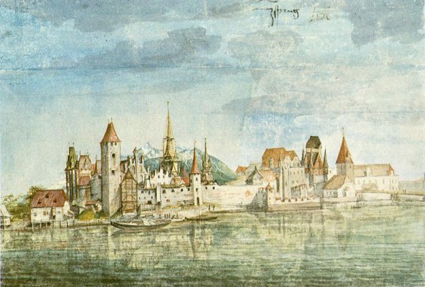 Main Product Photo of Innsbruck Seen from the North Painting by Albrecht Duerer