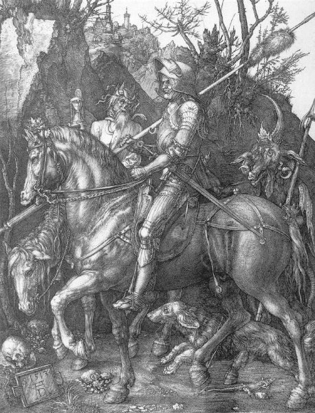 Main Product Photo of Knight, Death and Devil Painting by Albrecht Duerer