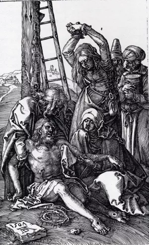 Lamentation Over Christ Engraved Passion Oil painting by Albrecht Duerer