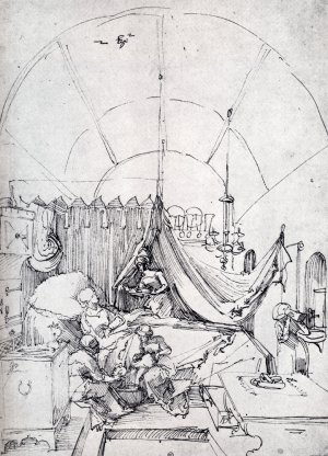 Lying-In Room by Albrecht Duerer Oil Painting