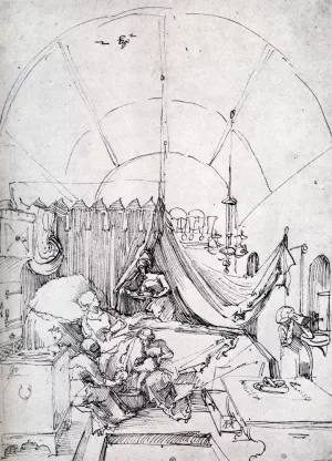 Lying-In Room Oil painting by Albrecht Duerer