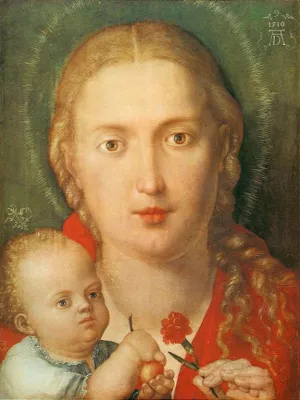 Madonna with a Carnation by Albrecht Duerer Oil Painting