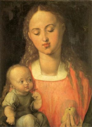 Madonna with a Pear Oil painting by Albrecht Duerer