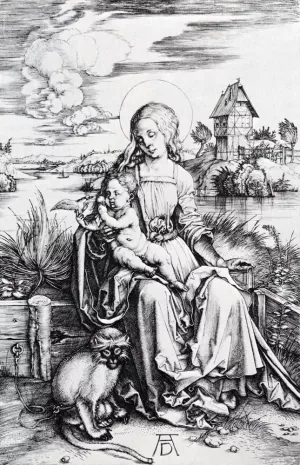 Madonna With The Monkey Oil painting by Albrecht Duerer