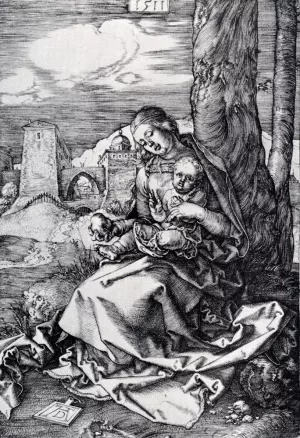 Madonna With The Pear painting by Albrecht Duerer