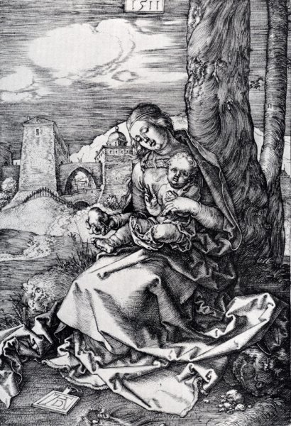 Main Product Photo of Madonna With The Pear Painting by Albrecht Duerer