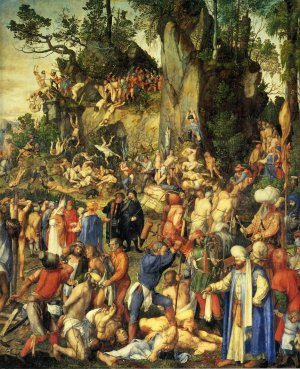 Martyrdom of the Ten Thousand by Albrecht Duerer Oil Painting