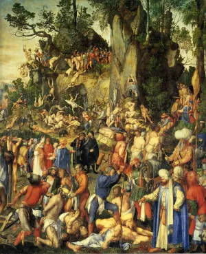 Martyrdom of the Ten Thousand by Albrecht Duerer Oil Painting