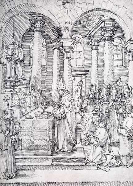 Mass by Albrecht Duerer - Hand-Painted Oil Painting Reproduction