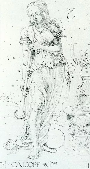 Muse Calliope Oil painting by Albrecht Duerer