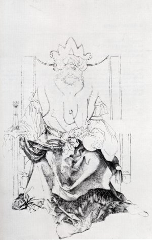 Oriental Ruler Enthroned by Albrecht Duerer Oil Painting