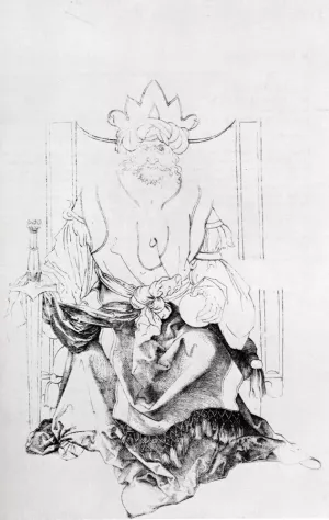 Oriental Ruler Enthroned by Albrecht Duerer Oil Painting