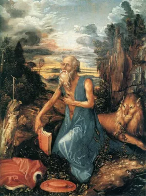 Penance of Saint Jerome painting by Albrecht Duerer