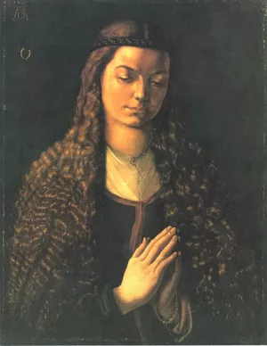 Portrait of a Woman with Her Hair Down by Albrecht Duerer Oil Painting