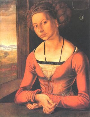 Portrait of a Woman with Her Hair Up Oil painting by Albrecht Duerer