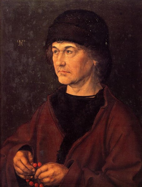 Portrait of Albrecht Durer the Elder by Albrecht Duerer - Hand-Painted Oil Painting Reproduction