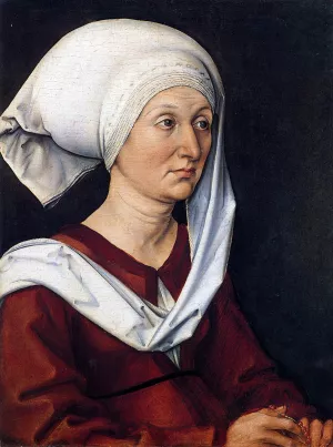 Portrait of Barbara Durer by Albrecht Duerer - Oil Painting Reproduction